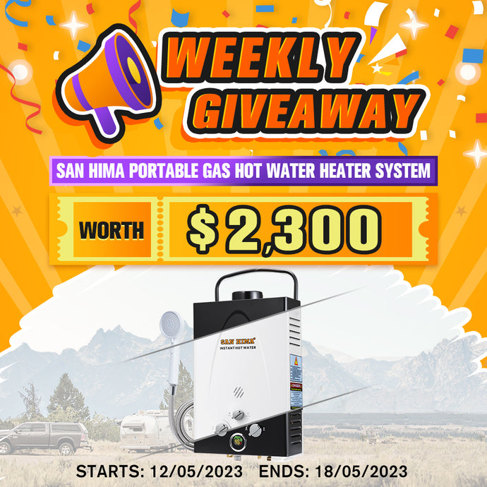 The 12th Weekly Giveaway & Winner - SAN HIMA Portable Hot Water Heater System