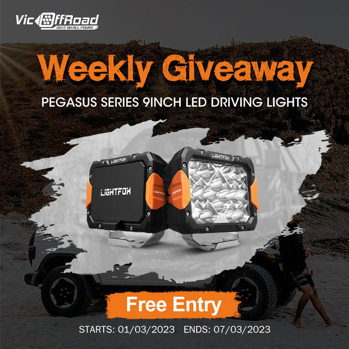 The 3rd Weekly Giveaway & Winners - LIGHTFOX Pegasus Series 9inch LED Driving Lights