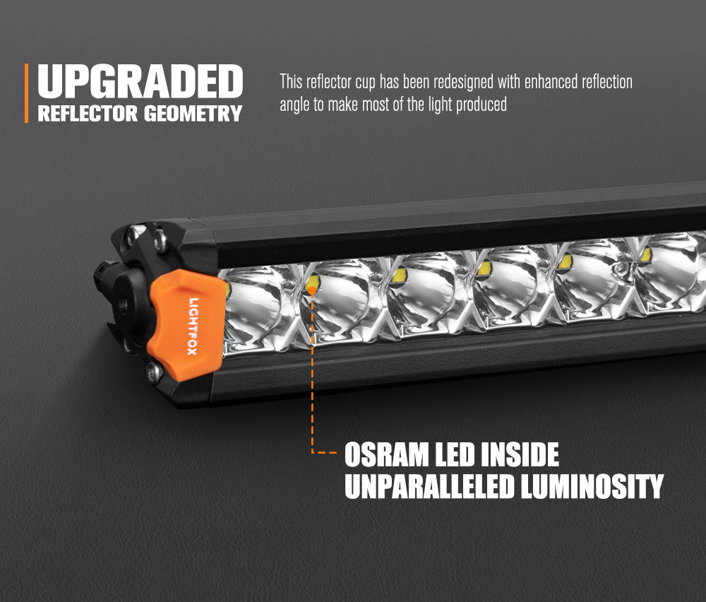 Vega Series Pair 8inch Osram LED Light Bar 1Lux @ 606m 8,856 Lumens –  Vicoffroad Australia