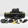 Bunker Indust 12V Electric Winch 5897KGS/13000LBS Synthetic Rope w/ Snatch Block