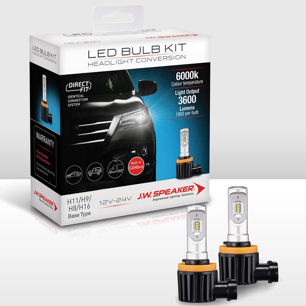 JW Speaker LED Headlight Bulb Kit-H8/H9/H11/H16 – Vicoffroad Australia