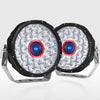 FIERYRED 9inch Laser LED Driving Lights Hybrid Osram Spot light Round Black Offroad
