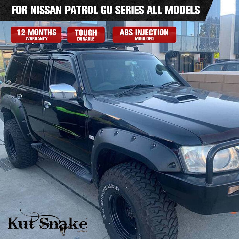 Kut Snake Flares for Nissan Patrol GU Series All Models ABS 75mm